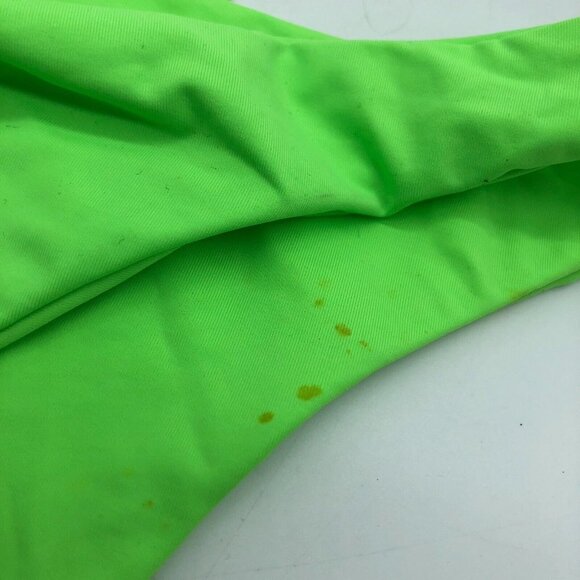 Good American Better Cheeky Bikini Bottom Stretch High Waist Lime Green 3 US L - Picture 2 of 6